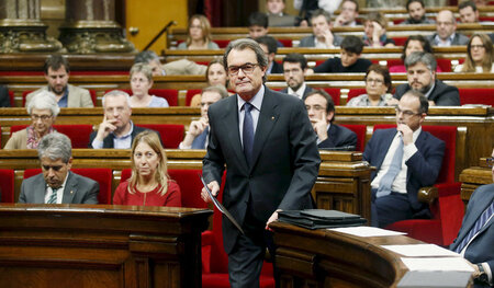 Ministerpräsident Artur Mas am Montag im katalanischen Parlament...