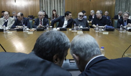 Sitzung des griechischen Regierungskabinetts am 10. November