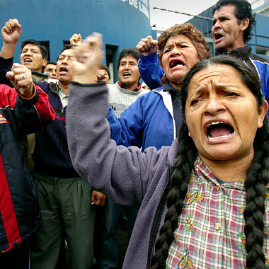 Lehrer am Freitag in Lima:  Streik wird fortgesetzt