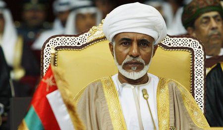 Sultan Kabus bin Said beim Treffen des Golf-Kooperationsrats in ... Sultan Kabus bin Said beim Treffen des Golf-Kooperationsrats in ...