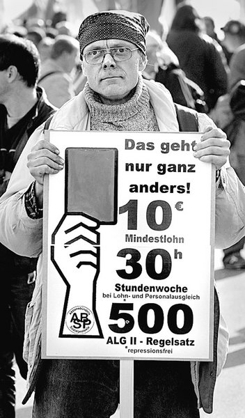 Protest gegen Hartz IV im Oktober 2006 in Berlin