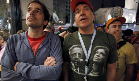 Néstor Kirchner und Cristina Fernández auf dem T-Shirt: Enttäusc...