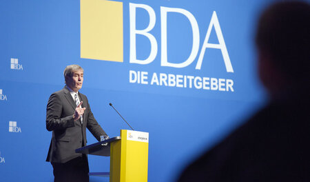 BDA-Präsident Ingo Kramer spricht anlässlich des »Arbeitgebertag... BDA-Präsident Ingo Kramer spricht anlässlich des »Arbeitgebertag...