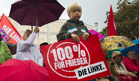 Ein Ausschnitt aus dem letzten Wahlkampf der Linken, September 2... Ein Ausschnitt aus dem letzten Wahlkampf der Linken, September 2...