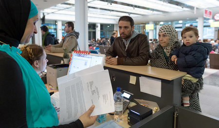 Bald zu den 70 Prozent zählend? Flüchtlinge bei der Erstaufnahme...