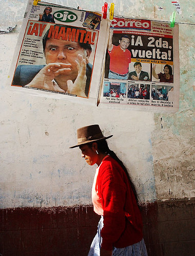 Titelseiten in Peru am Tag nach der Wahl