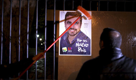 Wahlkampf für Alberto Garzón in der Nähe von Málaga