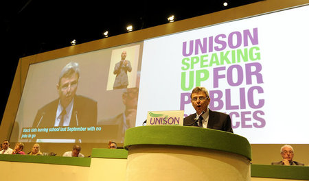 Rede vor Gewerkschaftstag: Dave Prentis spricht am 21. Juni 2011...