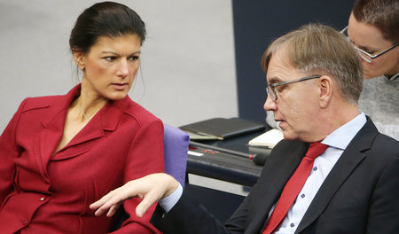 Die Fraktionsvorsitzenden der Linkspartei, Sahra Wagenknecht und... Die Fraktionsvorsitzenden der Linkspartei, Sahra Wagenknecht und...