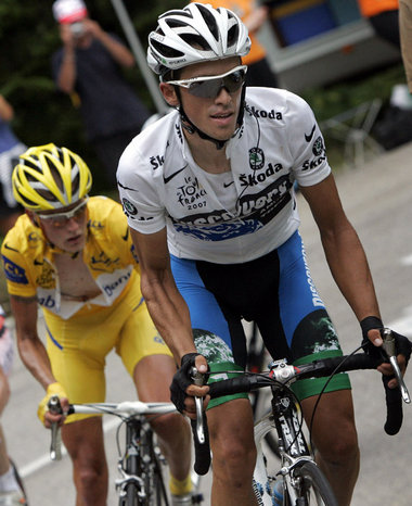 Hier hat Contador Rasmussen schon hinter sich gelassen