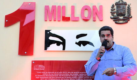 Venezuelas Präsident Nicolás Maduro am 30. Dezember bei der Über... Venezuelas Präsident Nicolás Maduro am 30. Dezember bei der Über...