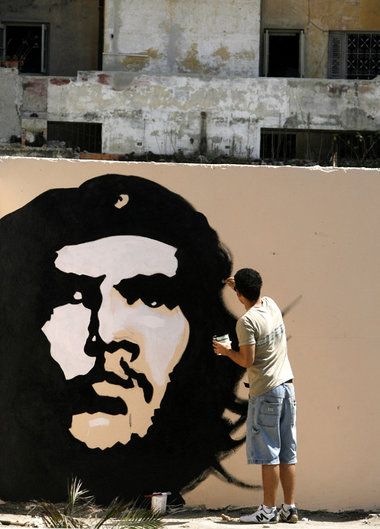 Che-Bild – der kubanische Revolutionsheld wird im März 2007 in H...