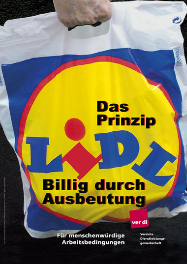 Ver.di-Plakat zur Lidl-Kampagne