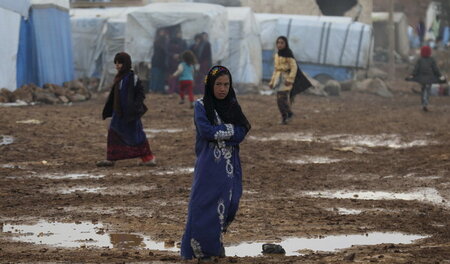 Keine Perspektive: Flüchtlingslager im syrischen Hama (1. Januar...