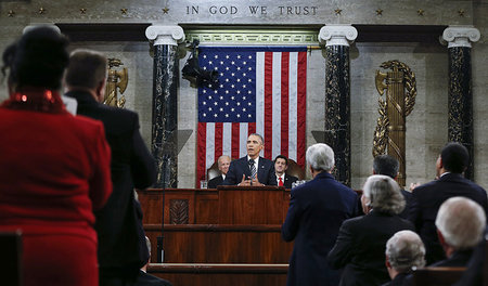 Imperialer Pomp: US-Präsident Obama bei Rede zur Lage der Nation...