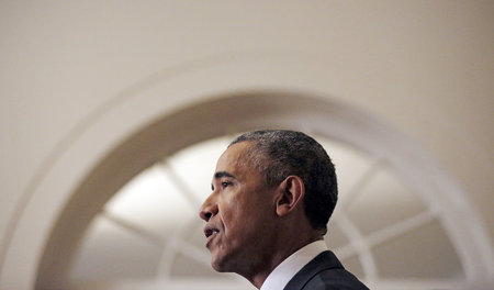 US-Präsident Barack Obama verkündet am Sonntag im Weißen Haus di...