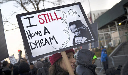 Beliebtes Motiv bei Proesten: Martin Luther King jr. Beliebtes Motiv bei Proesten: Martin Luther King jr.