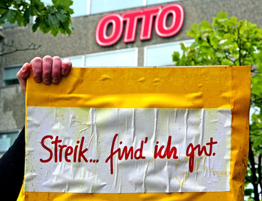Ausstand beim Otto-Versand am Montag in Hamburg