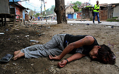 Erschossener Demonstrant in Kathmandu