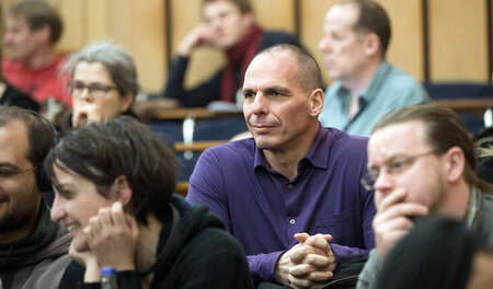 Gekommen, um zuzuhören: Der frühere Finanzminister Griechenlands...