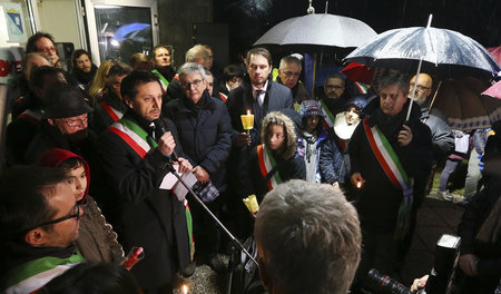 Trauerveranstaltung für Giulio Regeni am vergangenen Sonntag in ... Trauerveranstaltung für Giulio Regeni am vergangenen Sonntag in ...