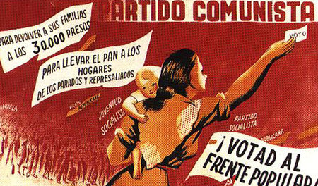 Die Kommunistische Partei ruft zur Wahl der Frente Popular auf: ...