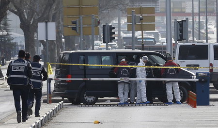 Nachrichtensperre nach dem Anschlag: Der Tatort in Ankara am Don...