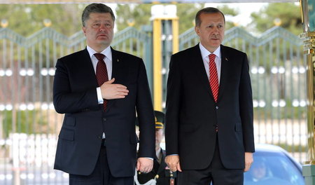 Willkommen in Ankara: Der ukrainische Präsident Petro Poroschenk...