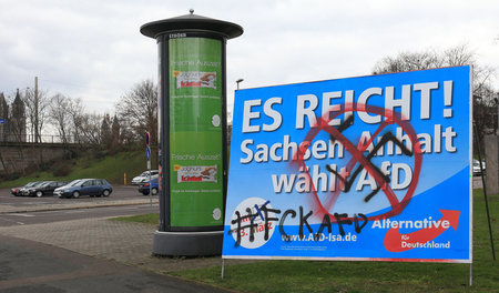 Manchem reicht's angesichts der AfD-Wahlpropaganda in Sachsen-An...
