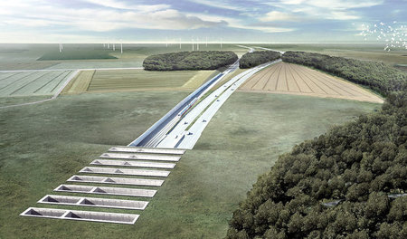 Undatierte Computergrafik zeigt das Tunnelportal des geplanten F... Undatierte Computergrafik zeigt das Tunnelportal des geplanten F...