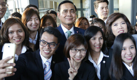 Thailands Premierminister Prayuth Chan-ocha im Januar mit Angest...