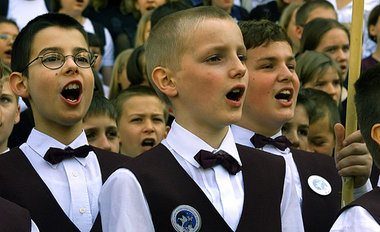 Kanon mit schiefen Tönen: Von diesen jungen Herren ist kein Solo...