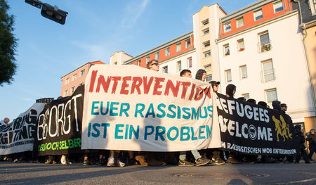 Antifaschistischer Protest nach rassistischen Übergriffen und Be...
