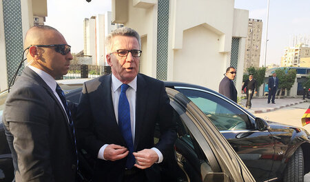 Bundesinnenminister Thomas de Maizière am Mittwoch in Kairo