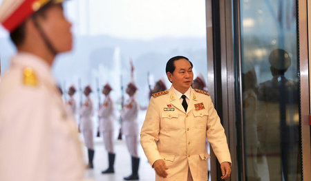 Vietnams neuer Präsident Tran Dai Quang, hier noch als Sicherhei...