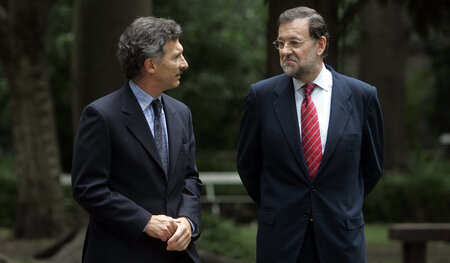 Alte Freunde: Der heutige argentinische Präsident Mauricio Macri...