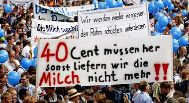 Über zehntausend Milchbauern demonstrierten am Dienstag in Münch... Über zehntausend Milchbauern demonstrierten am Dienstag in Münch...