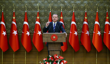 Der türkische Präsident Recep Tayyip Erdogan am 7. April in Anka... Der türkische Präsident Recep Tayyip Erdogan am 7. April in Anka...