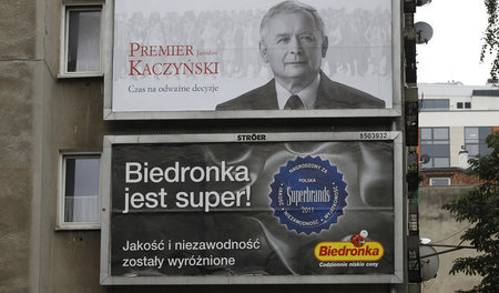 Beim Discounter Biedronka hat die reaktionäre Politik von Kaczyn...