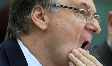 Im ersten Durchgang Probleme mit der Gefolgschaft: Reiner Haselo... Im ersten Durchgang Probleme mit der Gefolgschaft: Reiner Haselo...