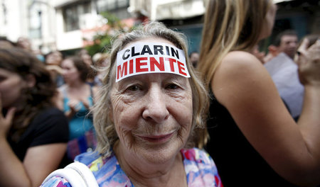 Kundgebung gegen Staatspräsident Maurico Macri am 23. Dezember 2...