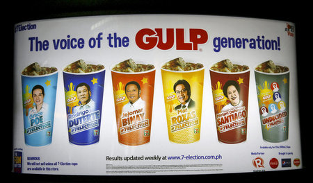 »Generation Schluck«: Ein Supermarkt in Manila macht Werbung mit... »Generation Schluck«: Ein Supermarkt in Manila macht Werbung mit...