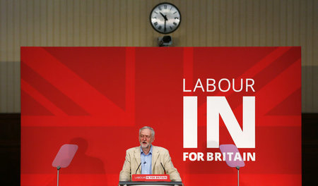 Labour-Chef Jeremy Corbyn wirbt für einen Verbleib in der EU
