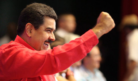 Gibt sich weiter kämpferisch: Venezuelas Präsident Nicolás Madur... Gibt sich weiter kämpferisch: Venezuelas Präsident Nicolás Madur...