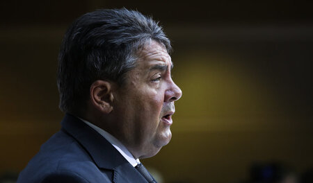 Doch nicht zurückgetreten: SPD-Chef Sigmar Gabriel am Montag auf...