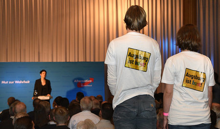 Protest gegen die AfD in Augsburg: Am 12. Februar trat die Parte...