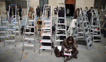 Mallorca, 8. Februar 2014, Prozess gegen Infanta Cristina: Um da...