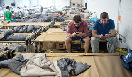 Tristesse in einer deutschen Notunterkunft in Stuttgart