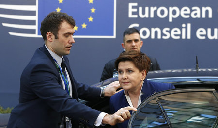 Offensichtlich nicht ihr liebstes Reiseziel: Polens Premierminis...