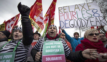 »Freiheit für die Acht von Goodyear«: In Frankreich werden Gewer...